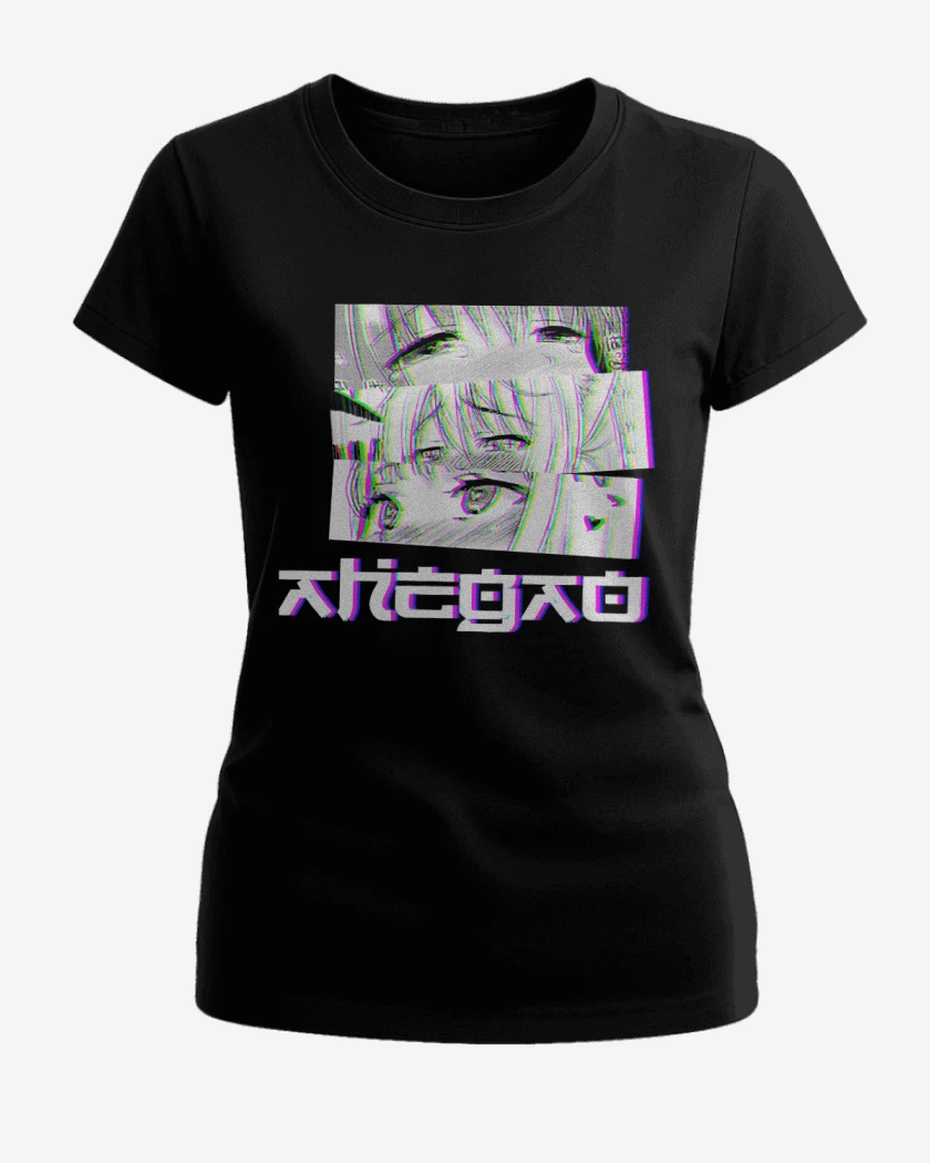 Polera de Mujer Negro de Ojos Anime 2
