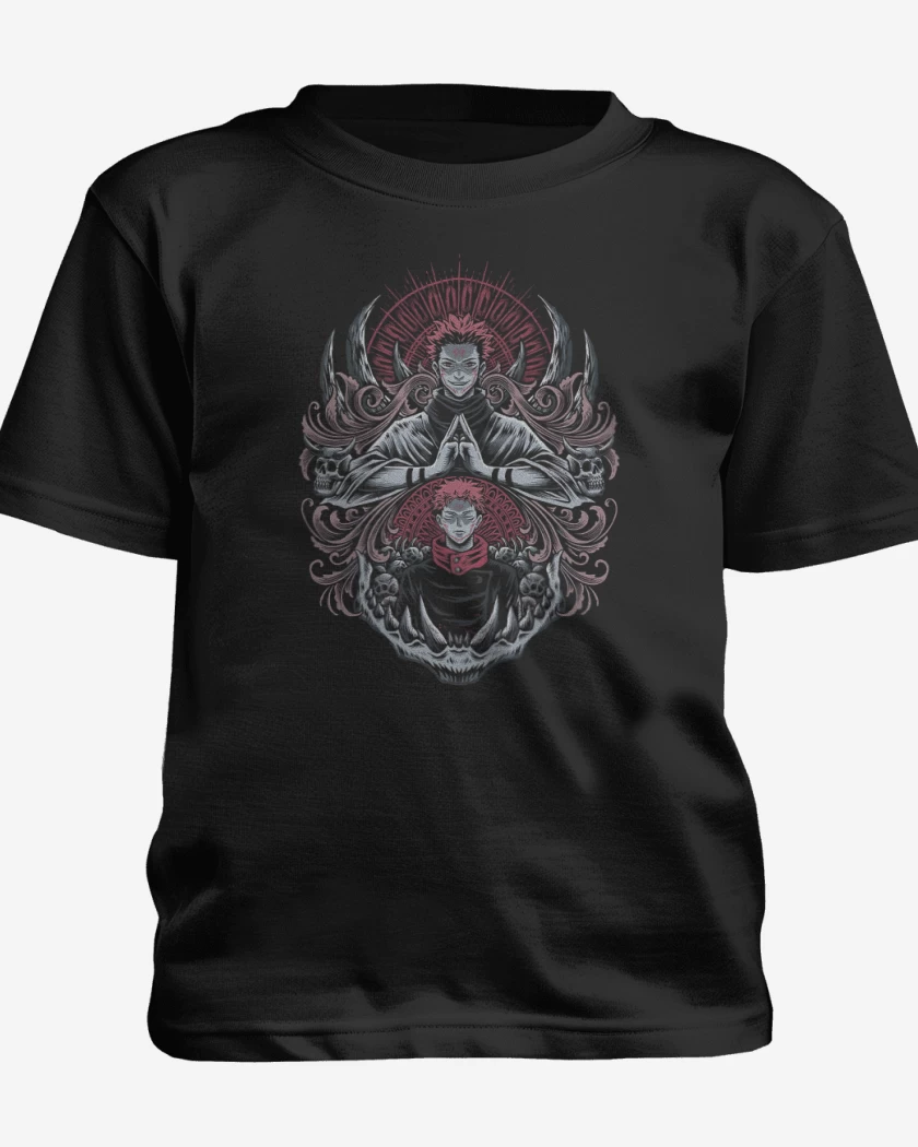 Polera de niño Negro de Dominio de Sukuna