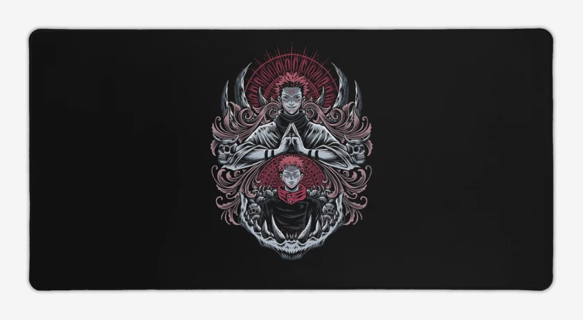 Mouse pad Gamer Negro de Dominio de Sukuna