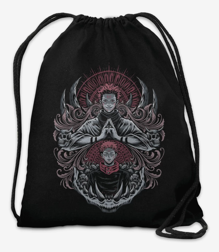 Mochila Negro de Dominio de Sukuna