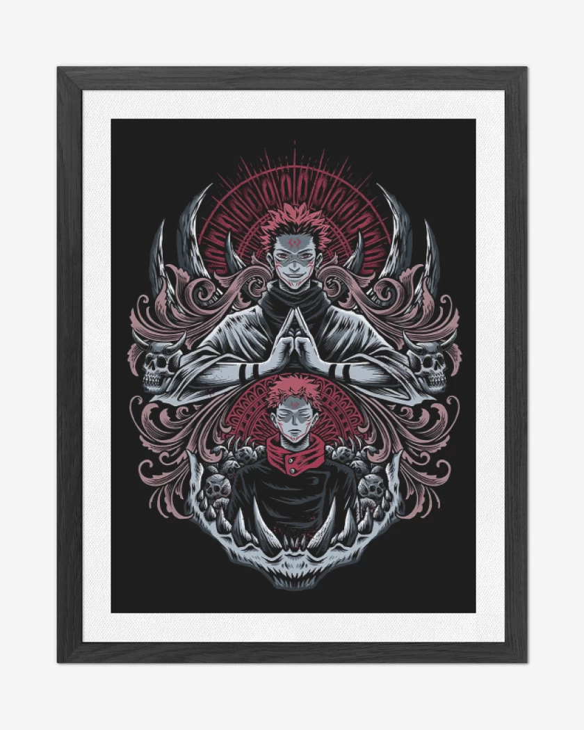 Cuadro decorativo Negro de Dominio de Sukuna