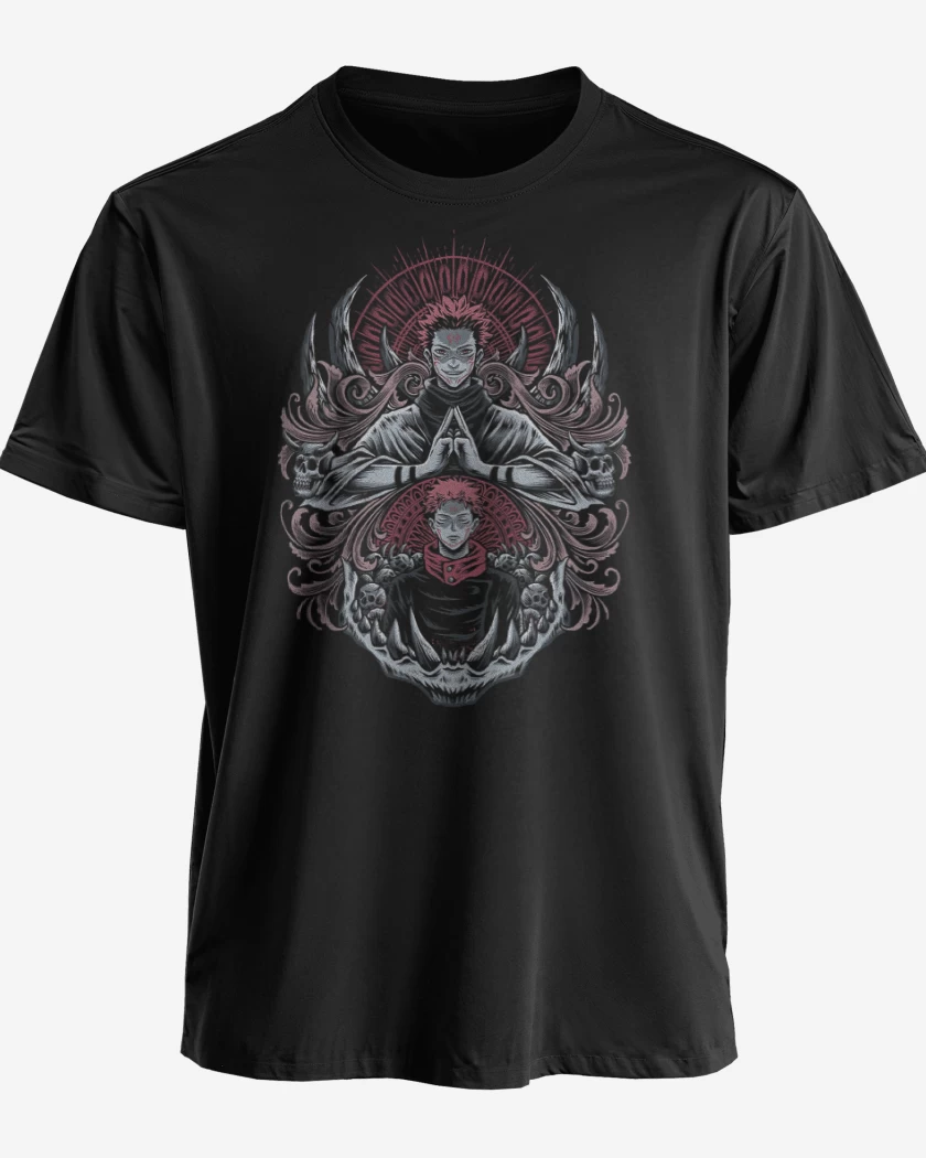Polera premium Negro de Dominio de Sukuna