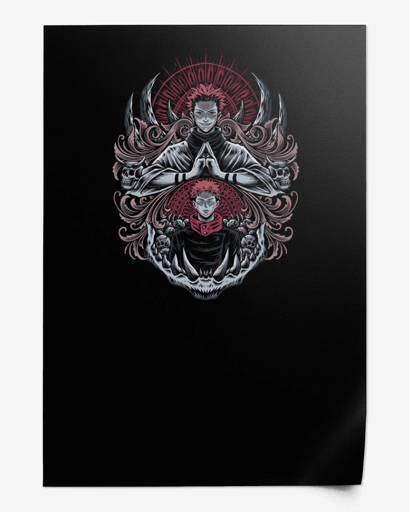 Print Negro de Dominio de Sukuna