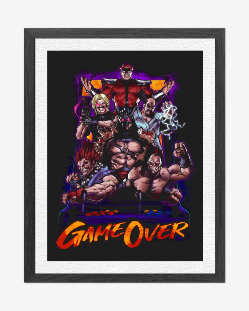Cuadro decorativo Negro de Game Over!!!
