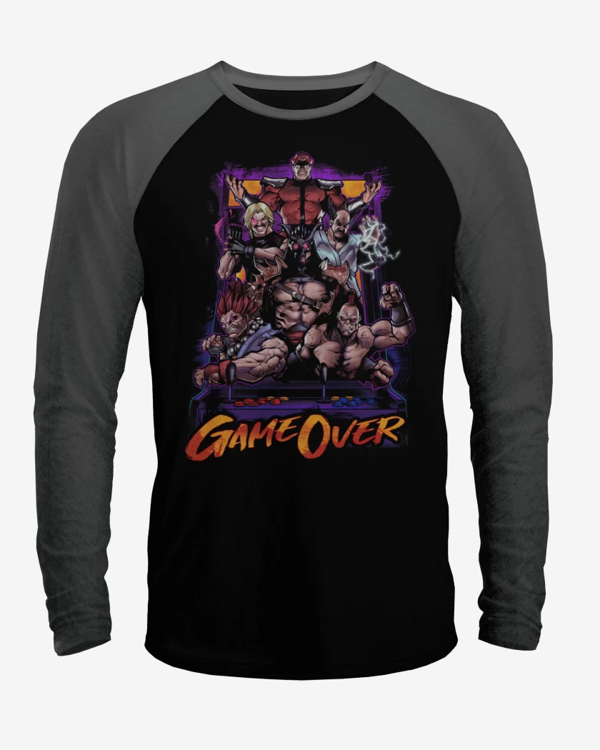 Polera Raglan Game Over!!!