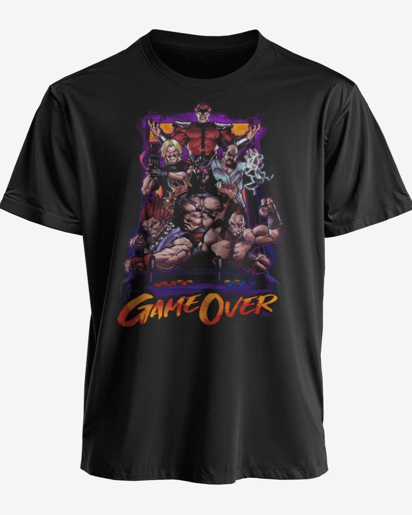 Polera premium Negro de Game Over!!!
