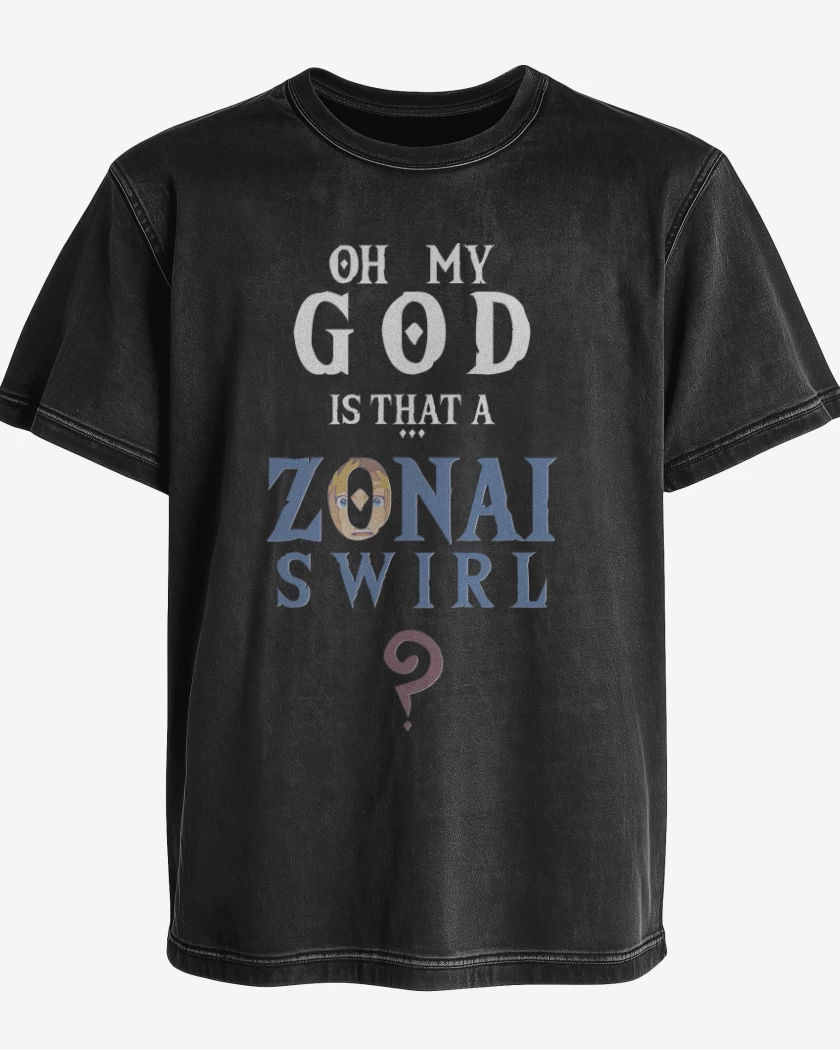 Polera desgastada Negro de OMG Zonai