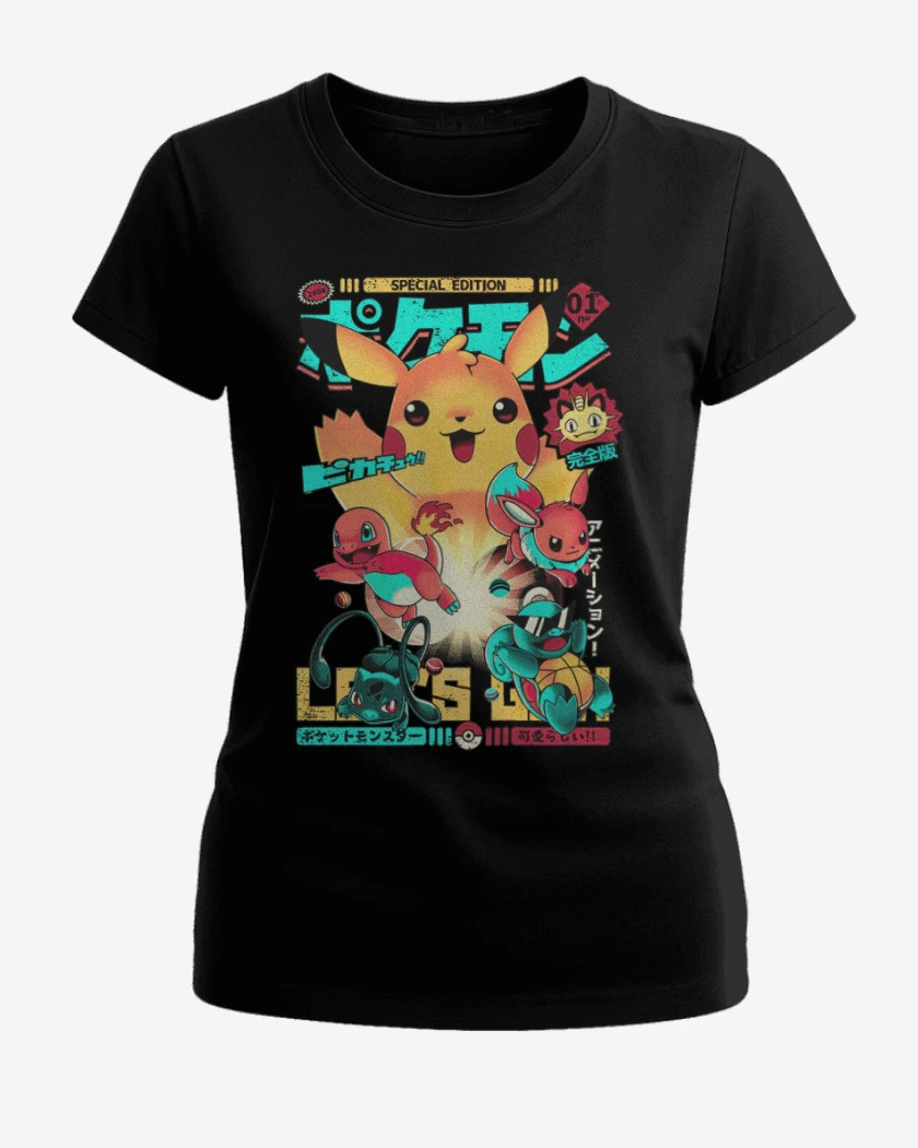 Polera de Mujer Negro de Pokemon special edition