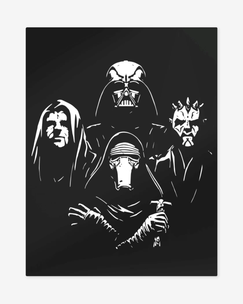 Print metalico Negro de Darkside Rhapsody