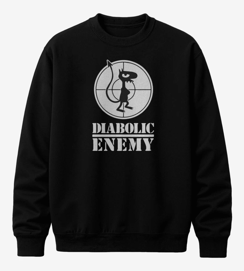 Poleron polo Negro de Diabolic Enemy