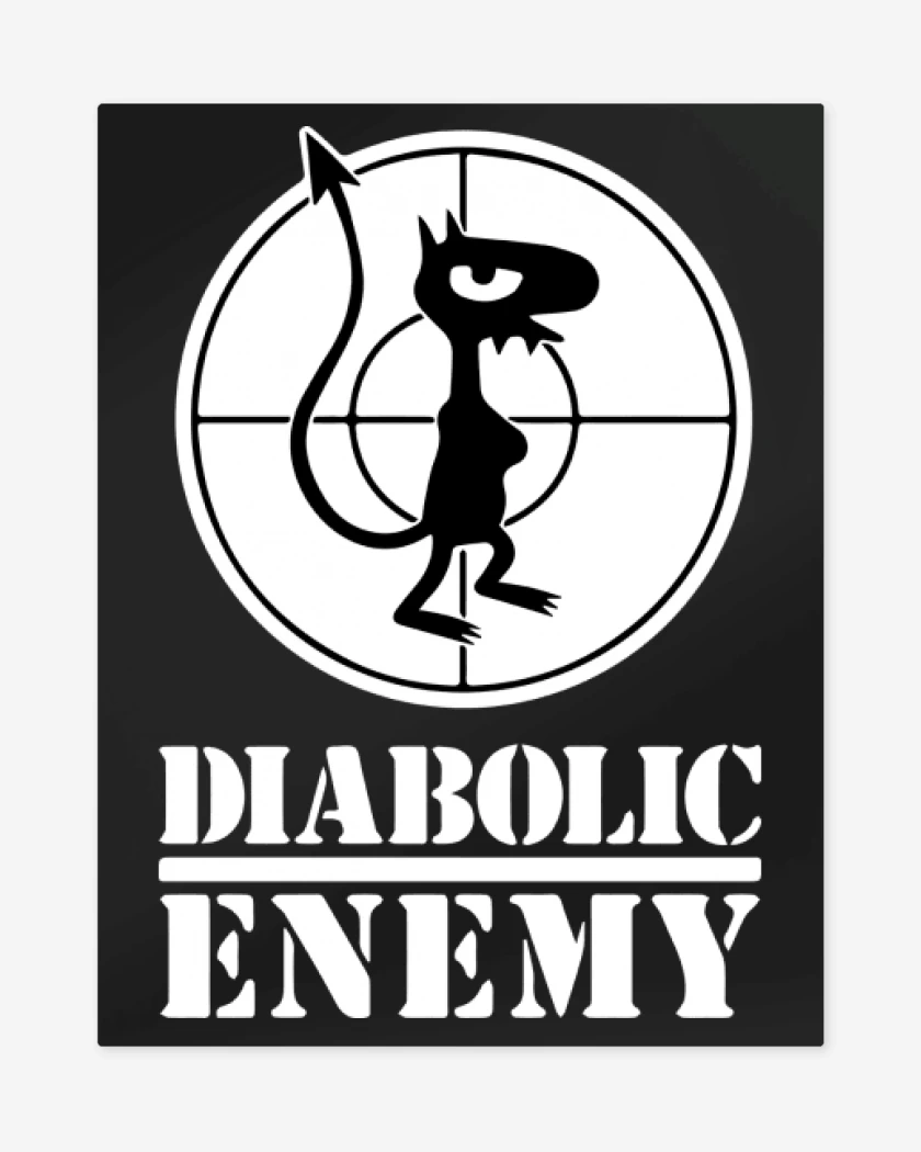 Print metalico Negro de Diabolic Enemy
