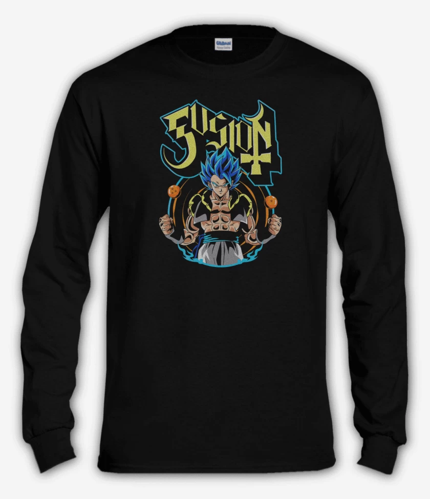 Polera manga larga Negro de Fusion