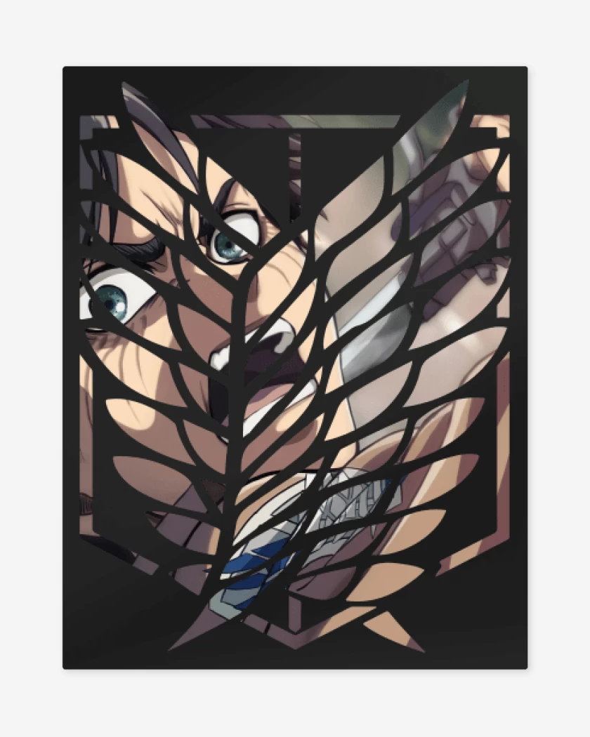 Print metalico Negro de Eren Liberty