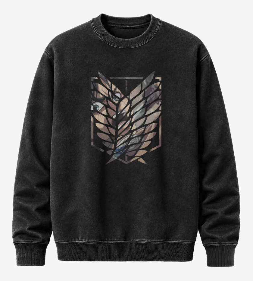 Poleron Polo Acid Wash Negro de Eren Liberty