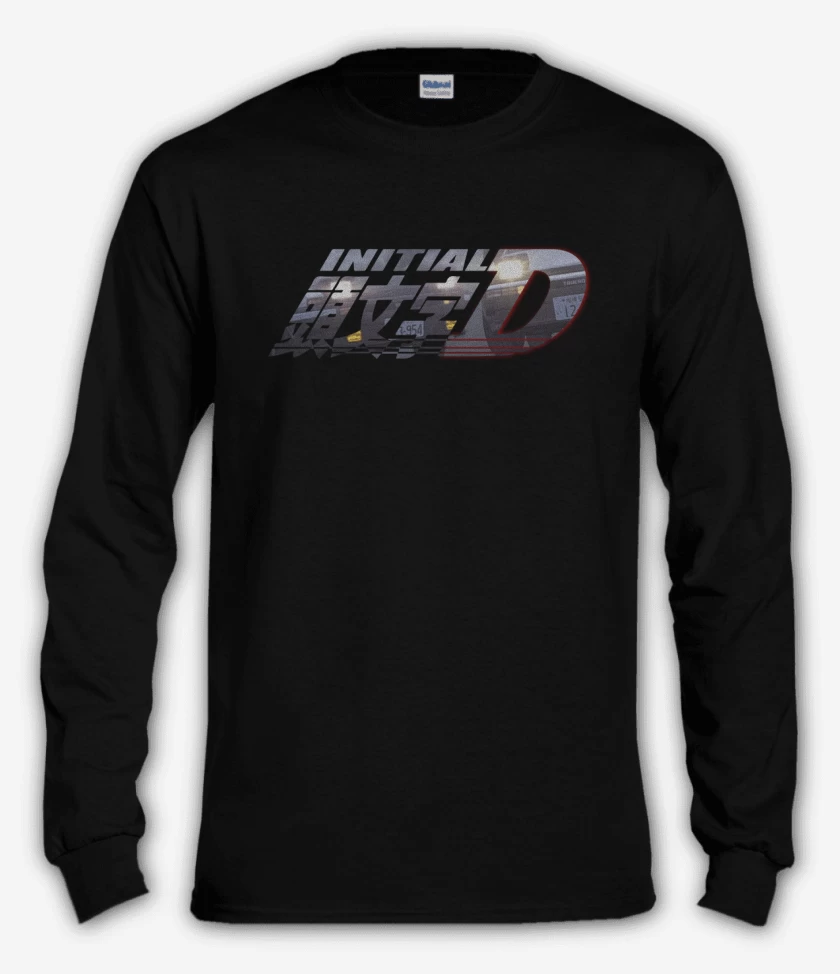 Polera manga larga Negro de Initial D