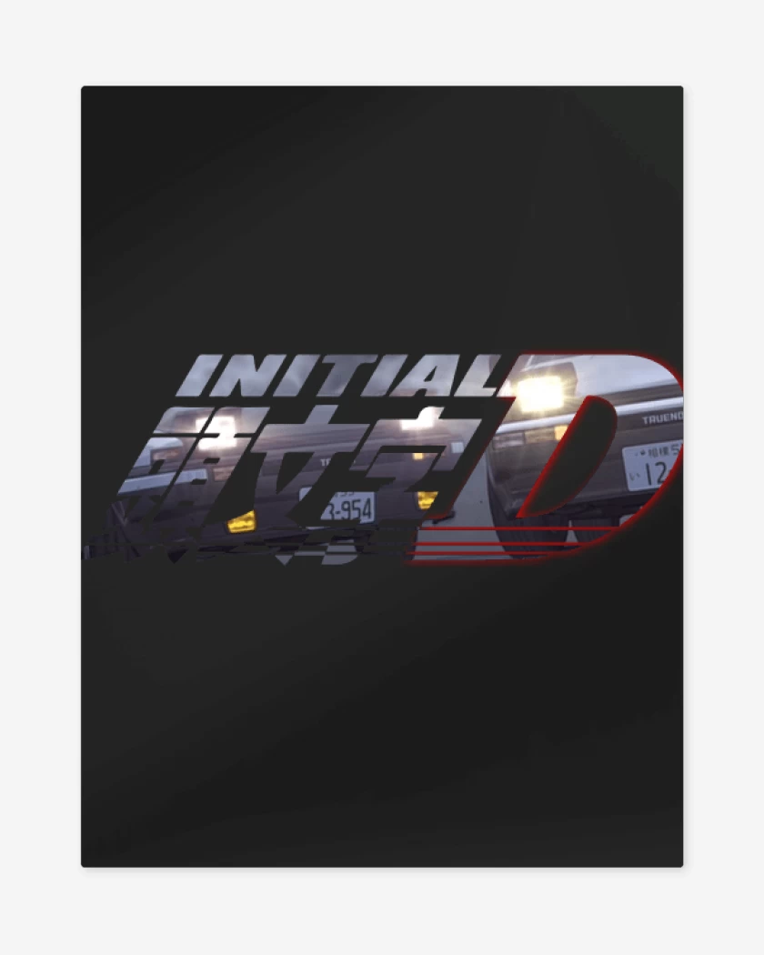 Print metalico Negro de Initial D