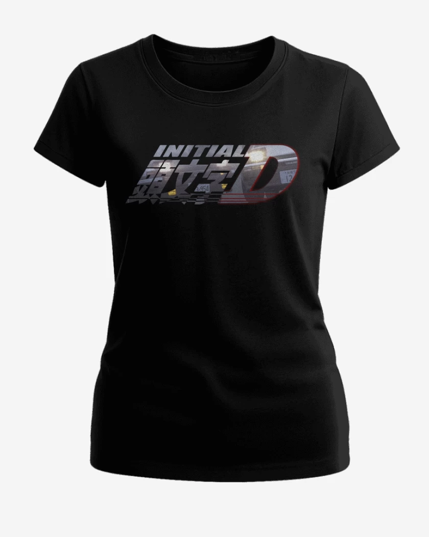 Polera de Mujer Negro de Initial D