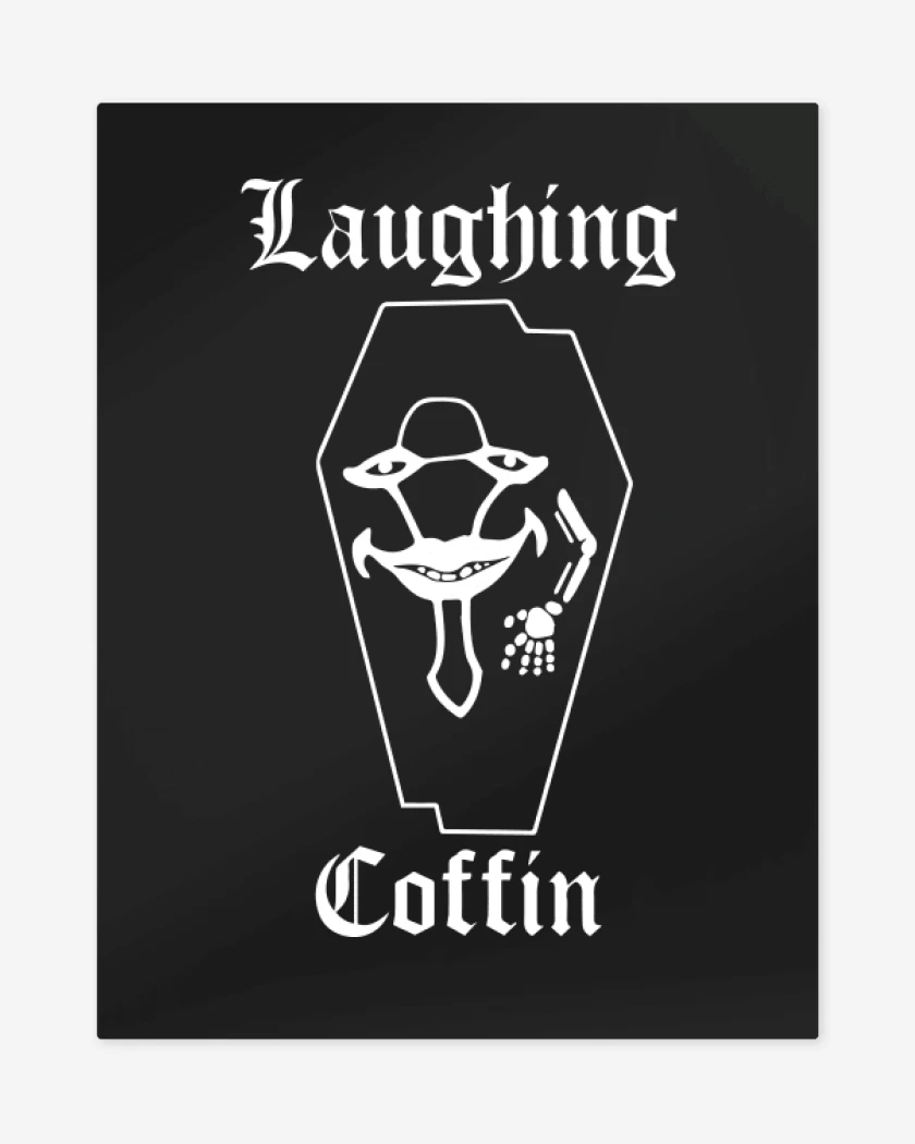 Print metalico Negro de Laughing Coffin