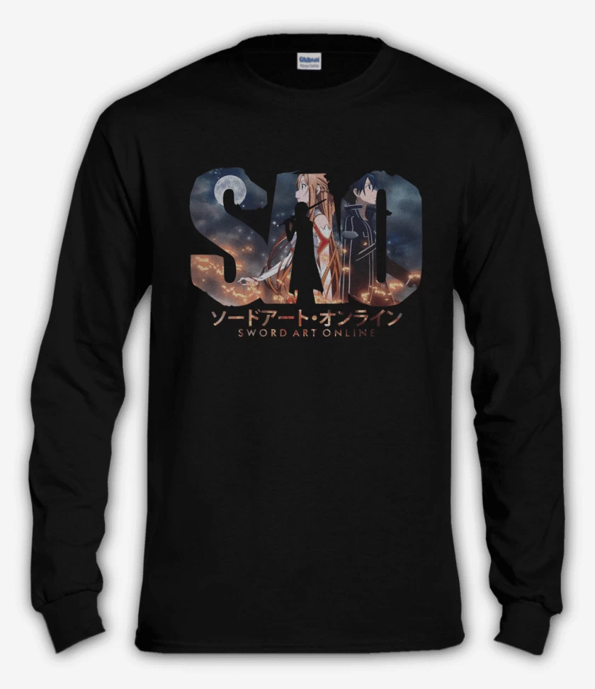 Polera manga larga Negro de Sword Art Online