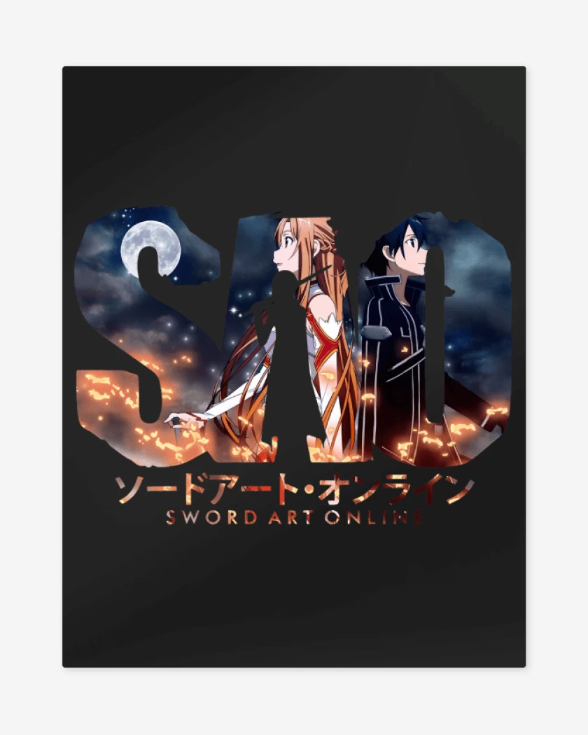 Print metalico Negro de Sword Art Online