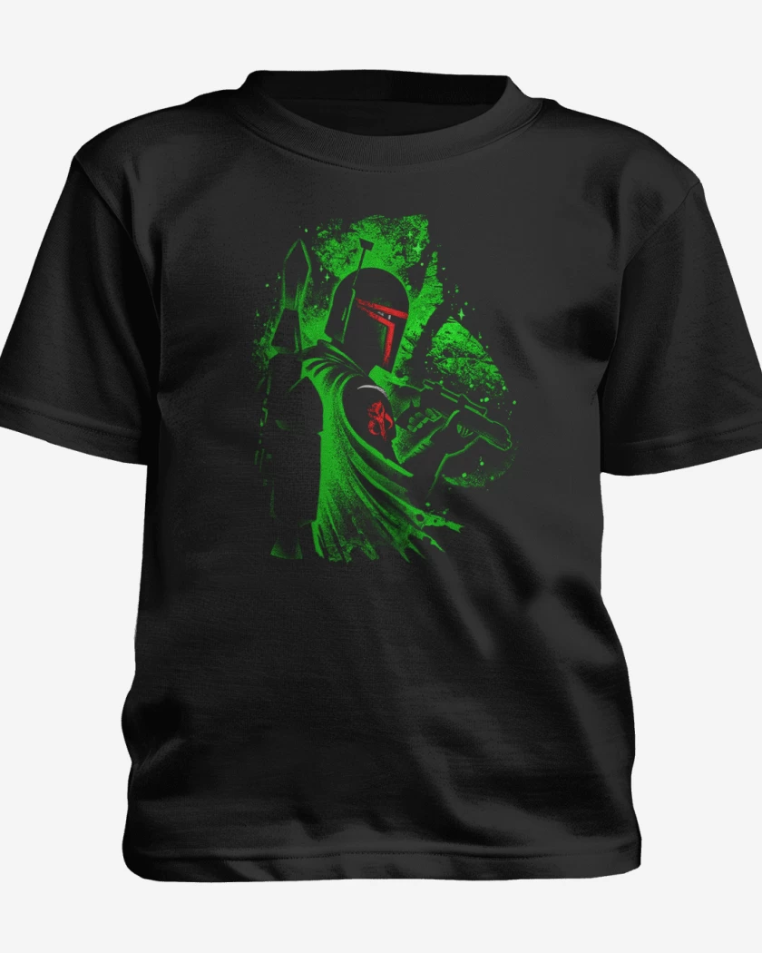 Polera de niño Negro de Fett perfil