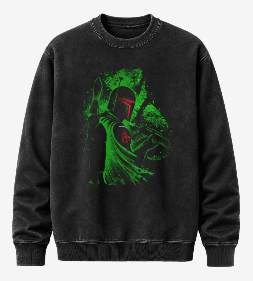 Poleron Polo Acid Wash Negro de Fett perfil