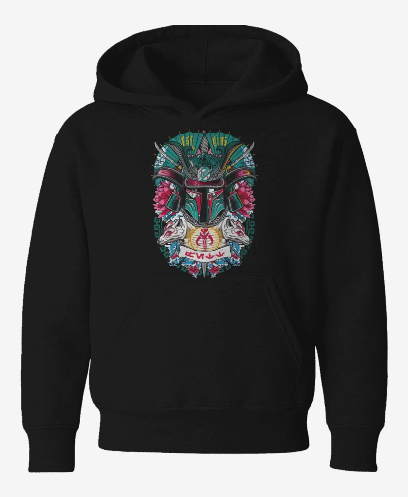 Poleron de niño Negro de Fett samurai