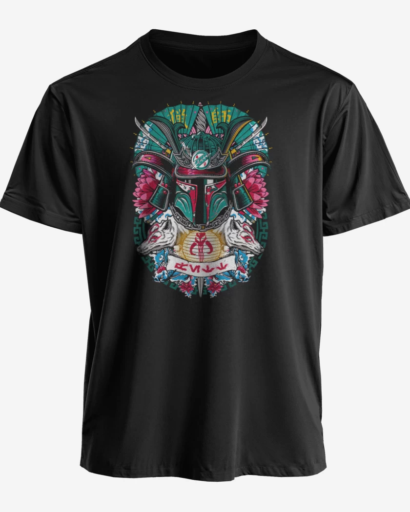 Polera premium Negro de Fett samurai