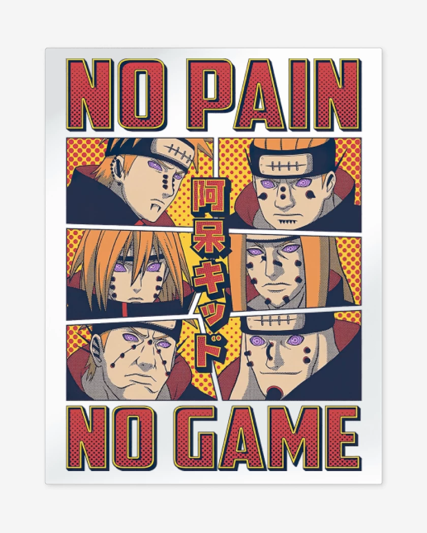 Print metalico Blanco de No Pain No Game