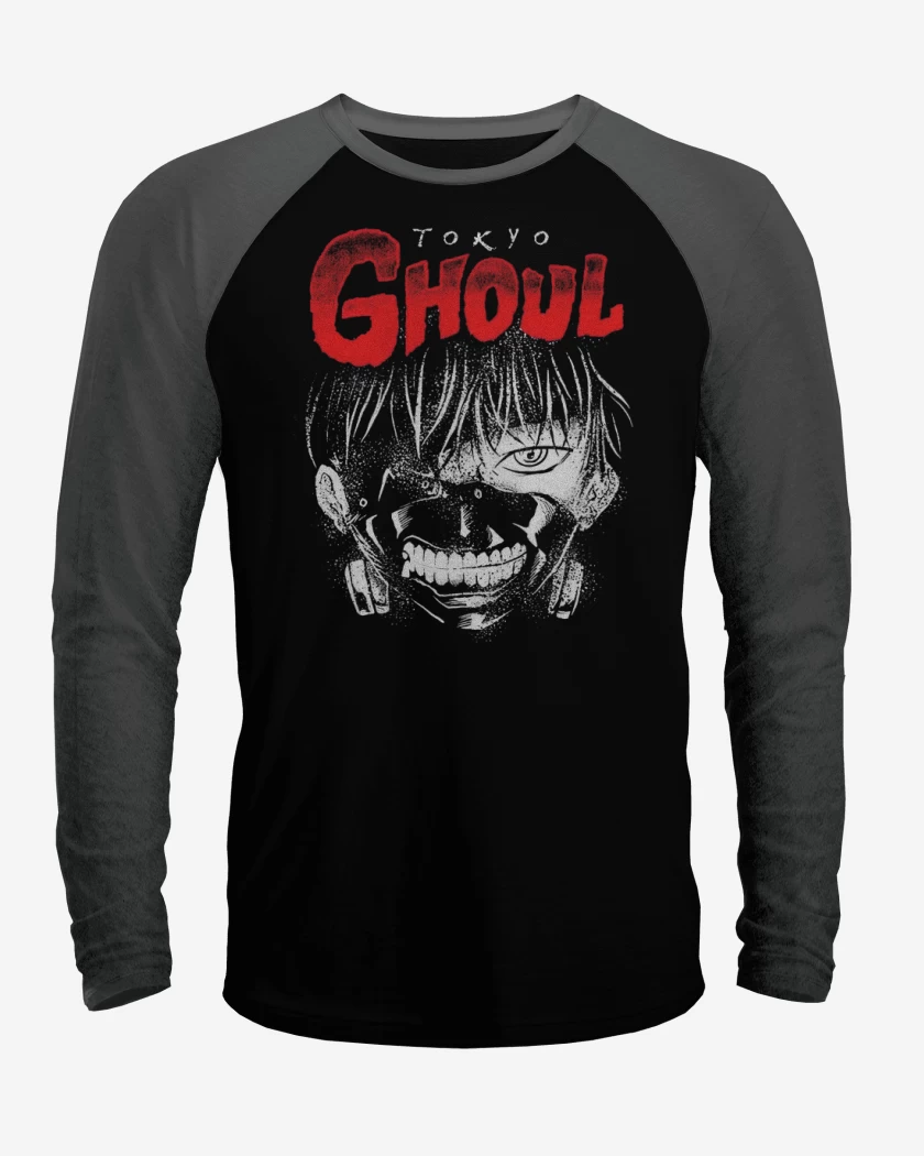 Polera Raglan Negro / Negro Heather de Tokyo Ghoul
