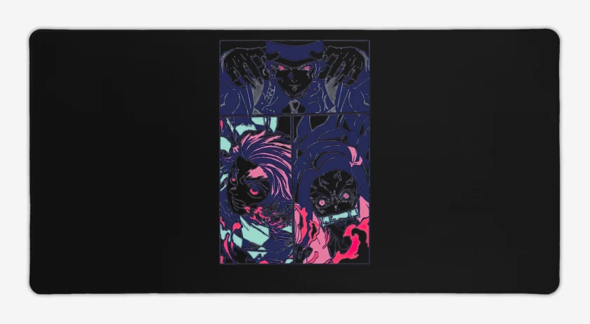 Mouse pad Gamer Negro de Defeat The Demon