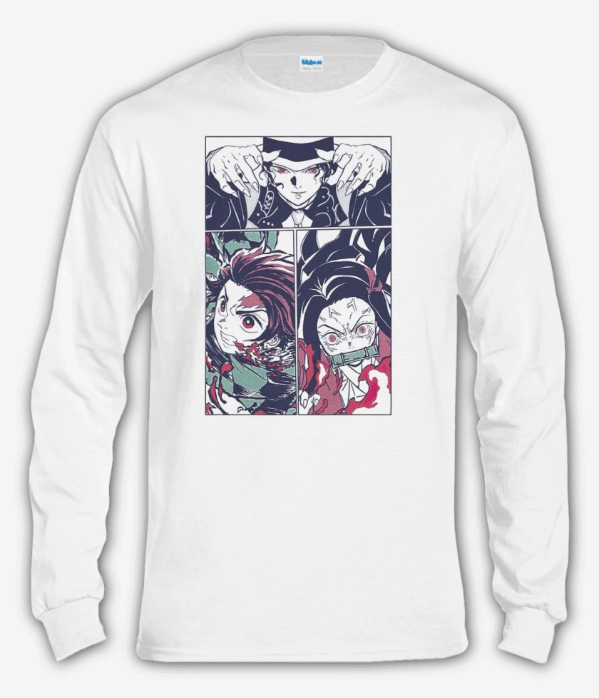 Polera manga larga Blanco de Defeat The Demon