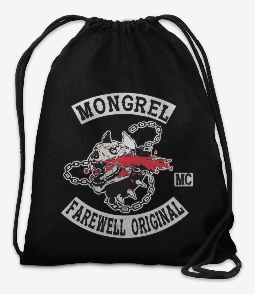 Mochila Negro de Mongrel MC