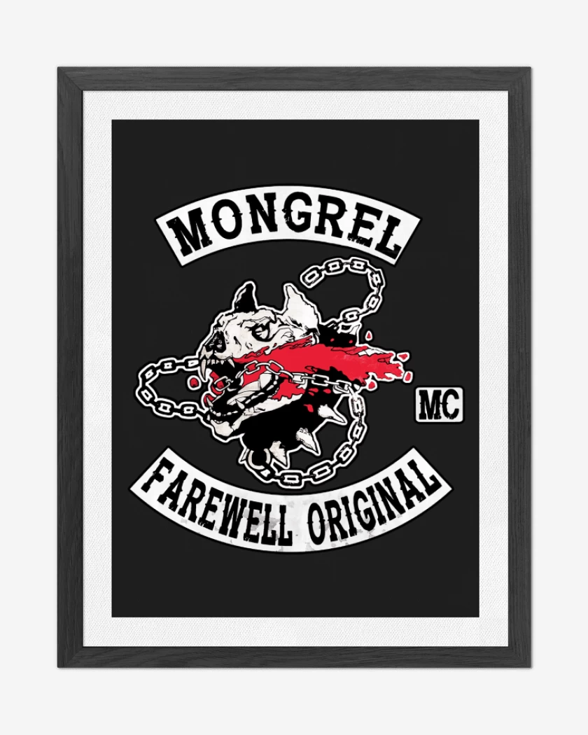 Cuadro decorativo Negro de Mongrel MC