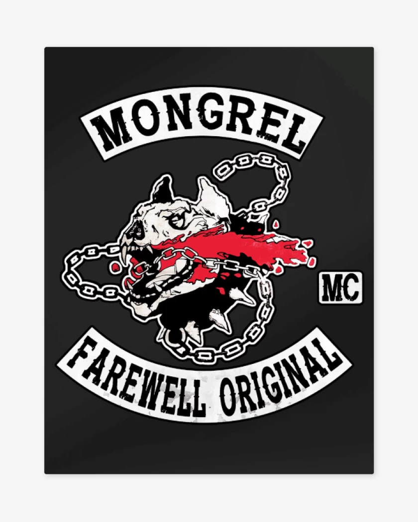 Print metalico Negro de Mongrel MC