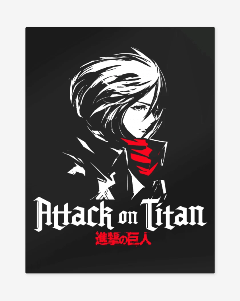 Print metalico Negro de Mikasa