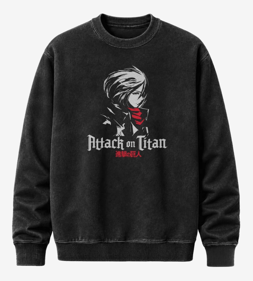 Poleron Polo Acid Wash Negro de Mikasa