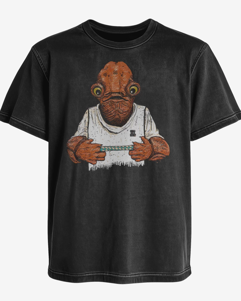 Polera desgastada Negro de Es una Trampa!