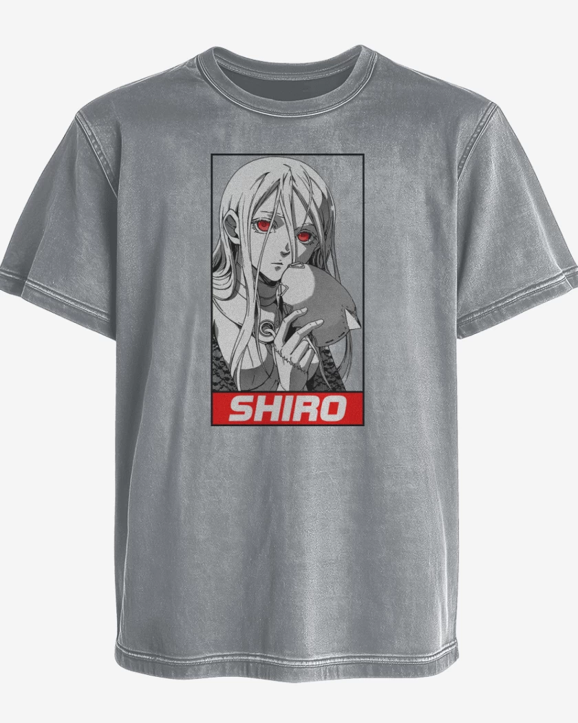 Polera desgastada Gris Melange de Shiro