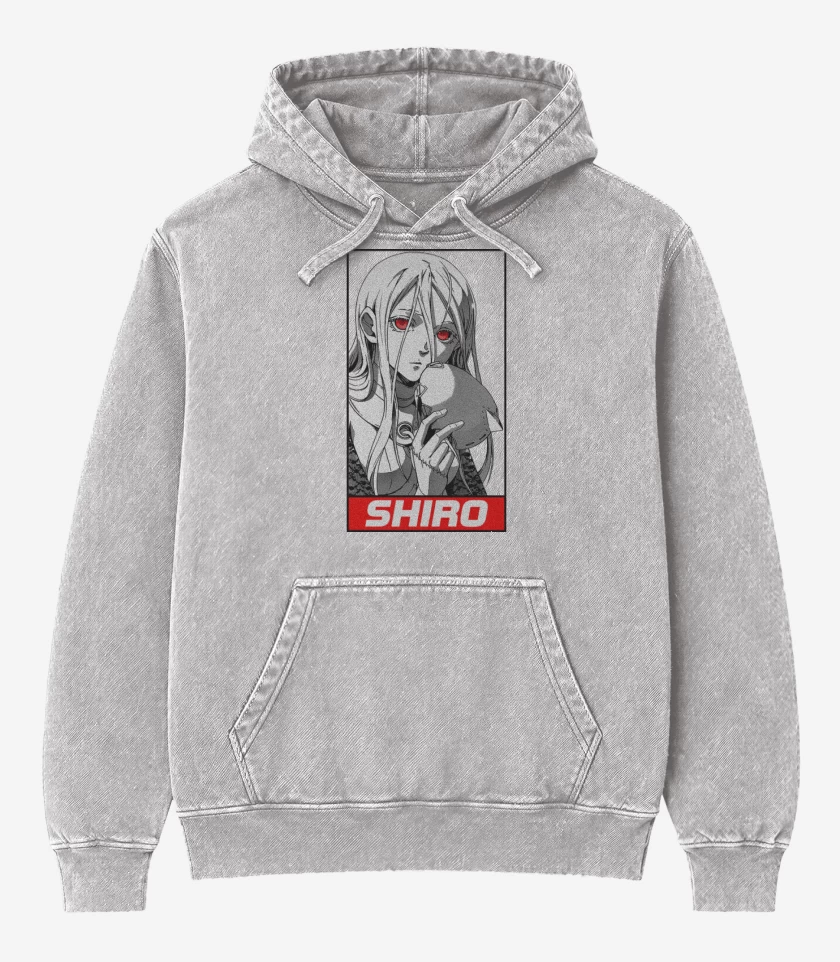 Poleron Canguro Acid Wash Gris Melange de Shiro