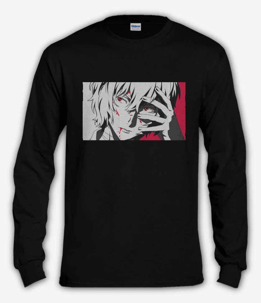 Polera manga larga Negro de Dazai Osamu