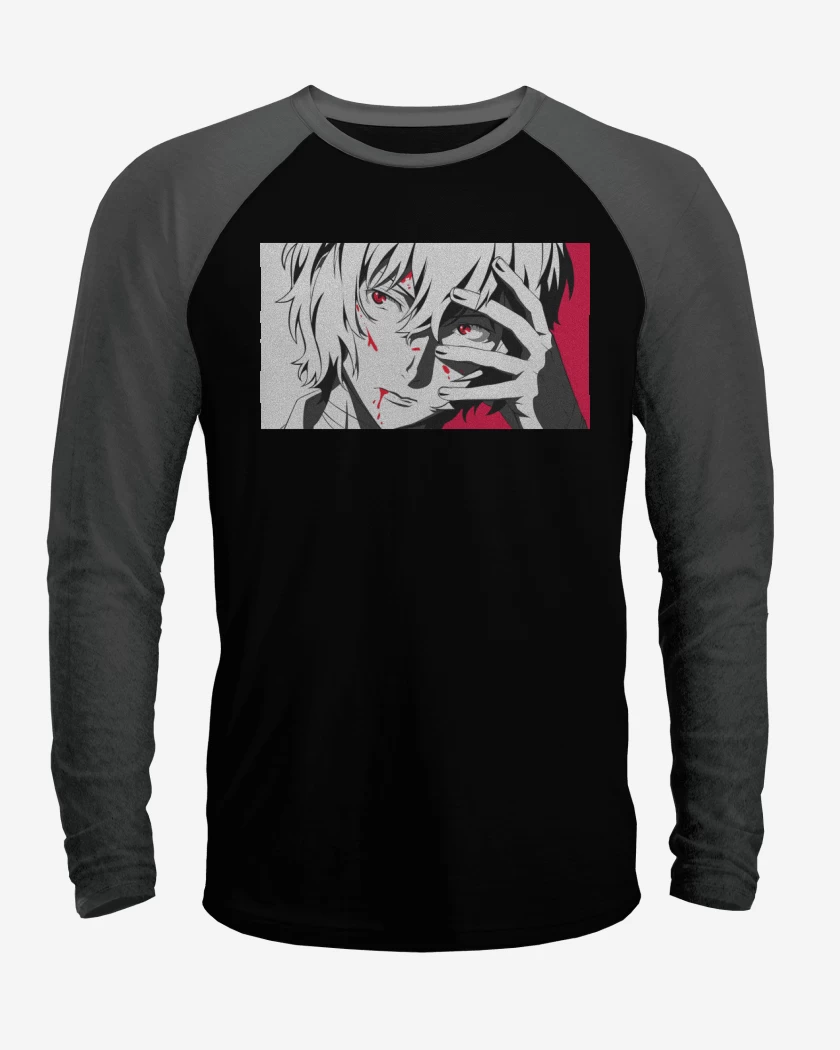 Polera Raglan Negro / Negro Heather de Dazai Osamu
