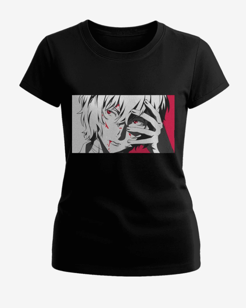 Polera de Mujer Negro de Dazai Osamu
