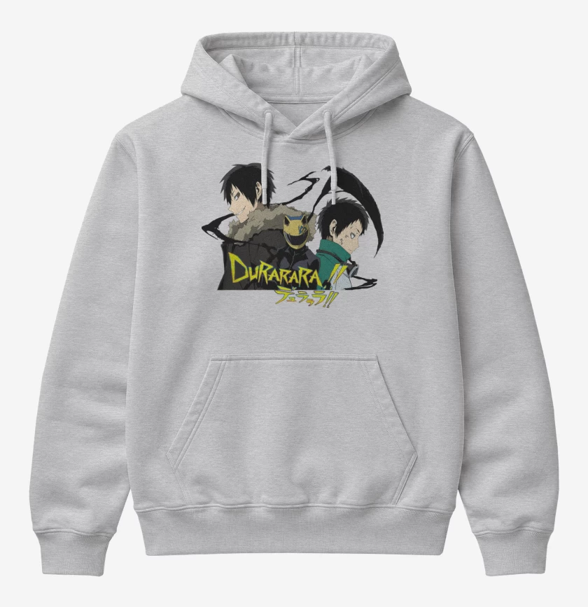 Poleron Canguro básico Gris Melange de Durarara !!