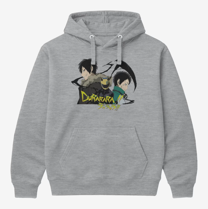 Polerón Canguro Gris Melange de Durarara !!