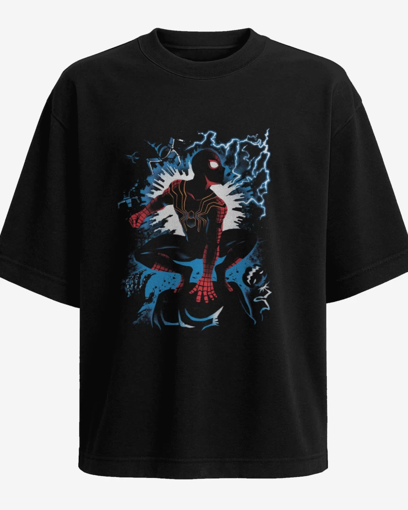 Polera Oversize Negro de Multispider
