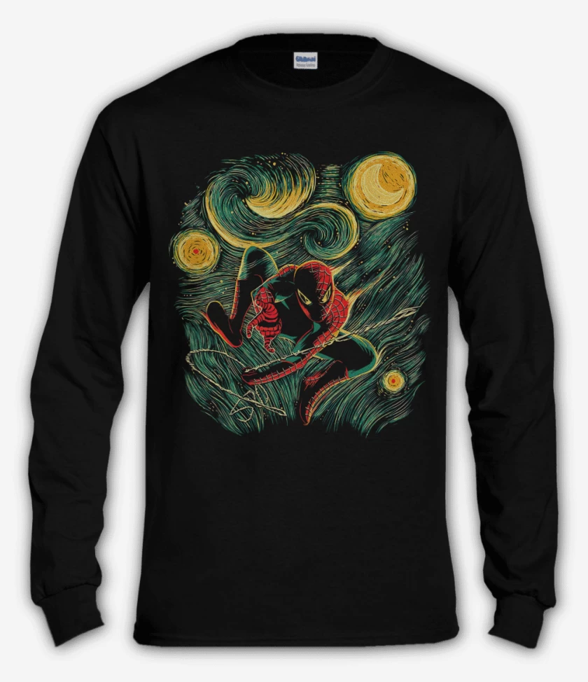 Polera manga larga Spider van gogh