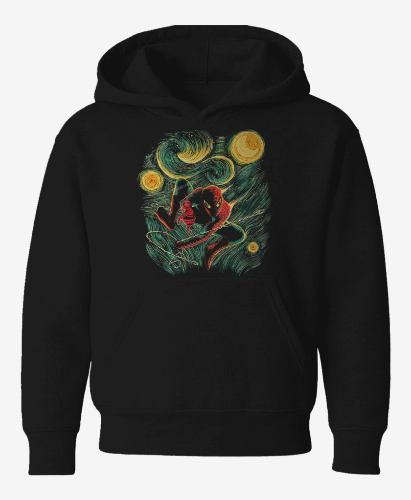 Poleron de niño Negro de Spider van gogh