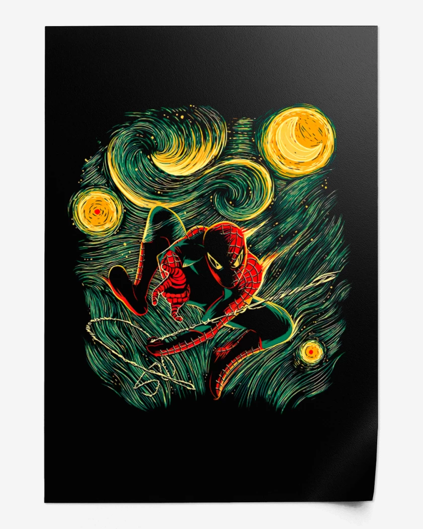 Print Spider van gogh