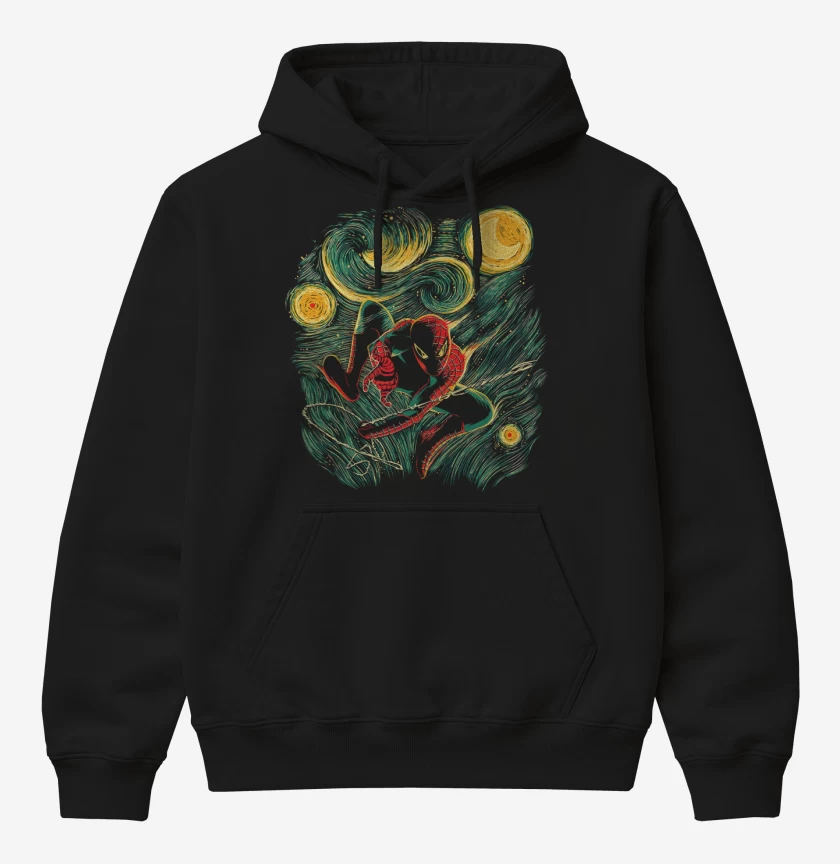 Poleron Canguro básico Spider van gogh